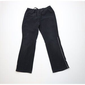 Vintage Y2K 2005 Adidas Womens Large Distressed Spell Out Wide Leg Fleece Pants